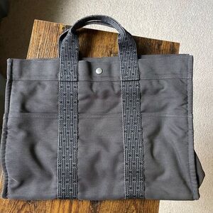 Hermes Black and Gray Tote Bag
